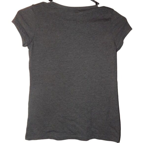 CHILDREN'S PLACE girls medium 7/8 gray gold princess crown graphic t-shirt - Picture 4 of 6